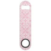 Verzierte rosa Fliesen Speed Flaschenöffner (Vorderseite)
