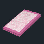 Verzierte rosa Fliesen Tri-fold Geldbeutel<br><div class="desc">Handgemalte verzierte Fliesen mit Blumenelementen</div>