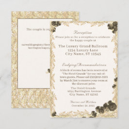 Verzierte Rose Katholische Verschlusskarte Begleitkarte