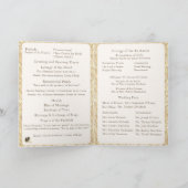 Verzierte Rose katholisches Hochzeitsprogramm Programm (Innenseite)