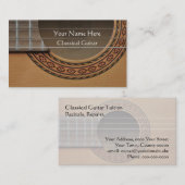 Verzierte Rosette einer klassischen Gitarre Visitenkarte (Vorne/Hinten)