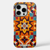 Verzierte Rot- und Gelbsymmetrie Case-Mate iPhone Hülle (Rückseite)