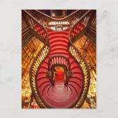 Verzierte rote Treppe, Portugal Postkarte (Vorderseite)