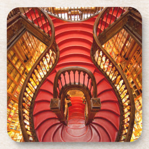 Verzierte rote Treppe, Portugal Untersetzer