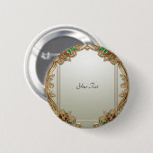 Verzierte Schaltfläche für Elegant Gold Button (Vorne & Hinten)