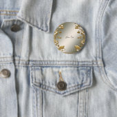 Verzierte Schaltfläche für weißes Blumengold Button (Beispiel)