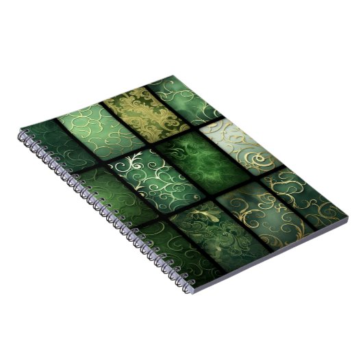 VERZIERTE SCHATTEN GRÜNER IRISCHER ZELLTISCHER THE NOTIZBLOCK (Rechte Seite)