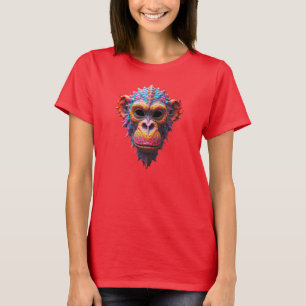 Verzierte Schimpansenmaske T-Shirt