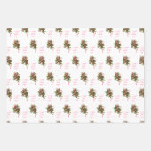 Verzierte Schneeflocken, Strümpfe und Glocken Geschenkpapier Set (Vorderseite 2)