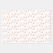 Verzierte Schneeflocken, Strümpfe und Glocken Geschenkpapier Set (Vorderseite)