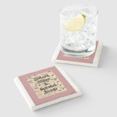 Verzierte Schubladenhalle Steinuntersetzer (Seitenansicht)