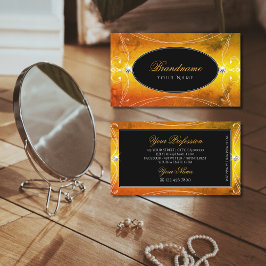 Verzierte schwarzblaue Diamanten Luxuriös Visitenkarte