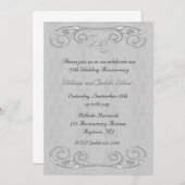 verzierte Scroll-Einladung zum 25. Jubiläum Einladung (Vorne/Hinten)