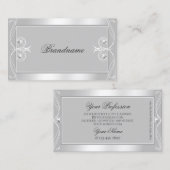 Verzierte Silberschmalzschmuck Visitenkarte (Vorne/Hinten)