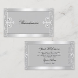 Verzierte Silberschmalzschmuck Visitenkarte