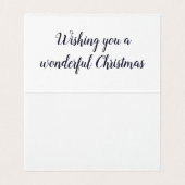 Verzierte Silver Snowflake Weihnachtskarten (Innenseite Aufgefaltet)