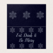 Verzierte Silver Snowflake Weihnachtskarten (Außenseite Aufgefaltet)