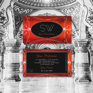 Verzierte Sparkle Jewels Initials Visitenkarte