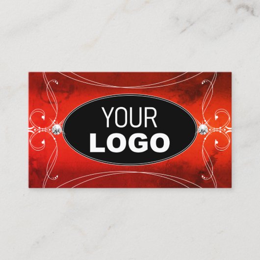 Verzierte Sparkle-Juwelen hinzufügen Logo in Schwa Visitenkarte (Vorderseite)