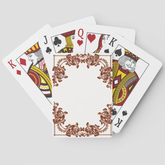 Verzierte Spielkarten mit Blumenwirbel (Rückseite)
