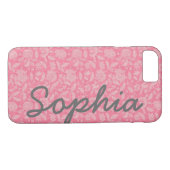 Verzierte Spitze-Blumen zacken individueller Name Case-Mate iPhone Hülle (Rückseite (Horizontal))