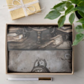 Verzierte Steampunk Cauldron Zauberbücher und Uhre Seidenpapier (Geschenk)