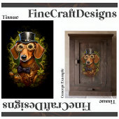 Verzierte Steampunk-Dackel Dog Decoupage Verlassen Seidenpapier