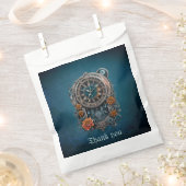 Verzierte Steampunk-Uhr mit Rose. Geschenktütchen (Ausgeschnitten)