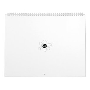 Verzierte, stilisierte Blume mit detailliertem Bla Kalender