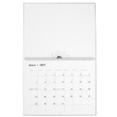 Verzierte, stilisierte Blume mit detailliertem Bla Kalender (Mär 2027)