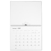 Verzierte, stilisierte Blume mit detailliertem Bla Kalender (Jan 2027)