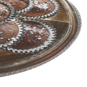 Verzierte Tafel Schokolade Cupcakes Schneidebrett (Ecke)