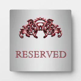 Verzierte Tafelrestaurant-Plakette Fotoplatte