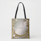 Verzierte Tasche aus weißem Flor (Vorderseite)