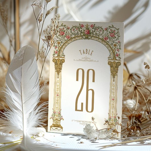 Verzierte Tischnummer