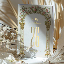 Verzierte Tischnummer