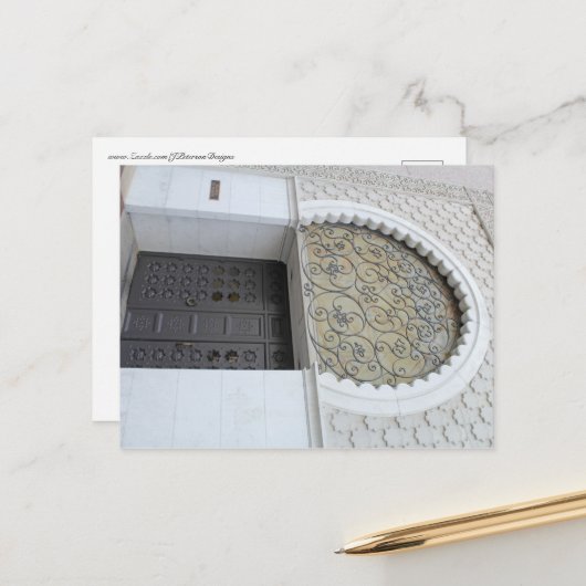 Verzierte Tür Postkarte (Vorderseite/Rückseite Beispiel)