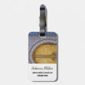 Verzierte Türen des Königspalastes Gepäckanhänger (Rückseite vertikal)