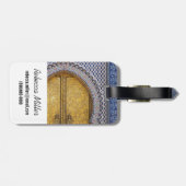 Verzierte Türen des Königspalastes Gepäckanhänger (Rückseite horizontal)