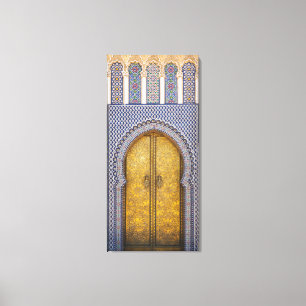 Verzierte Türen des Königspalastes Leinwanddruck