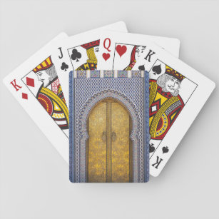 Verzierte Türen des Königspalastes Spielkarten
