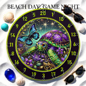 Verzierte Turtle Butterfly Cosmic Lodge Art Dartscheibe