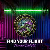 Verzierte Turtle Butterfly Cosmic Lodge Art Dartscheibe