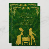 Verzierte Viktorianische Ball Masquerade Hochzeit Einladung (Vorne/Hinten)