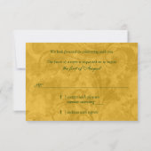 Verzierte Viktorianische Ball Masquerade Wedding R RSVP Karte (Rückseite)