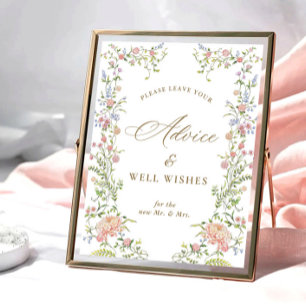 Verzierte Viktorianische Grace Blumenberater & Wün Poster