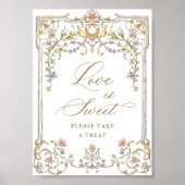 Verzierte Viktorianische Grace Floral Liebe ist Sw Poster (Vorne)