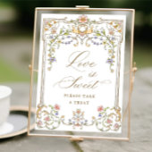 Verzierte Viktorianische Grace Floral Liebe ist Sw Poster