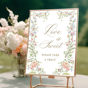 Verzierte Viktorianische Grace Floral Liebe ist Sw Poster