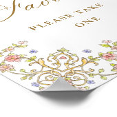 Verzierte Viktorianische Grace Floral Liebling Hoc Poster (Ecke)